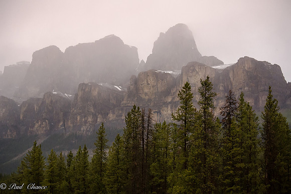 Castle Mt in the rain